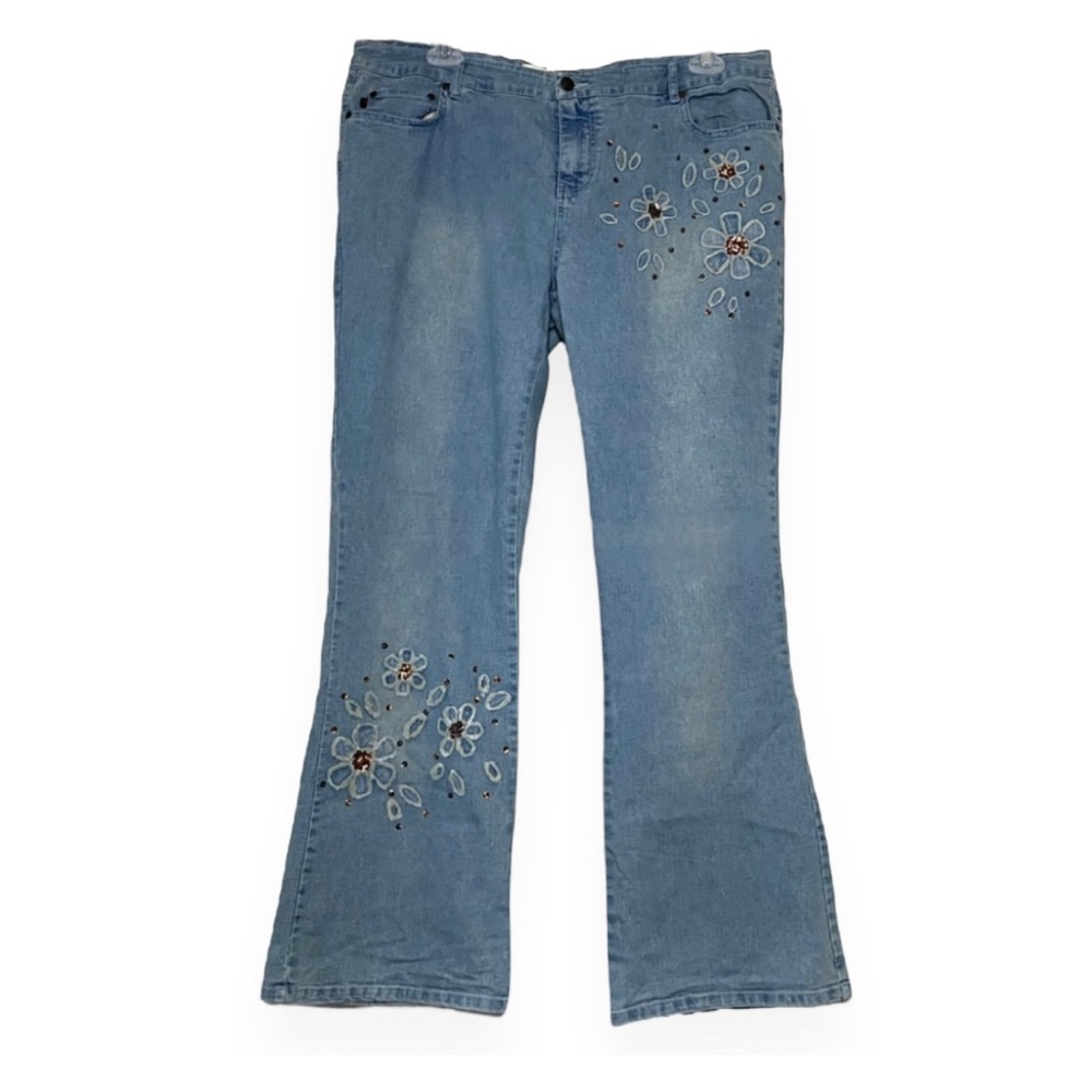 Joe Boxer Y2K Floral Flare Leg Jeans